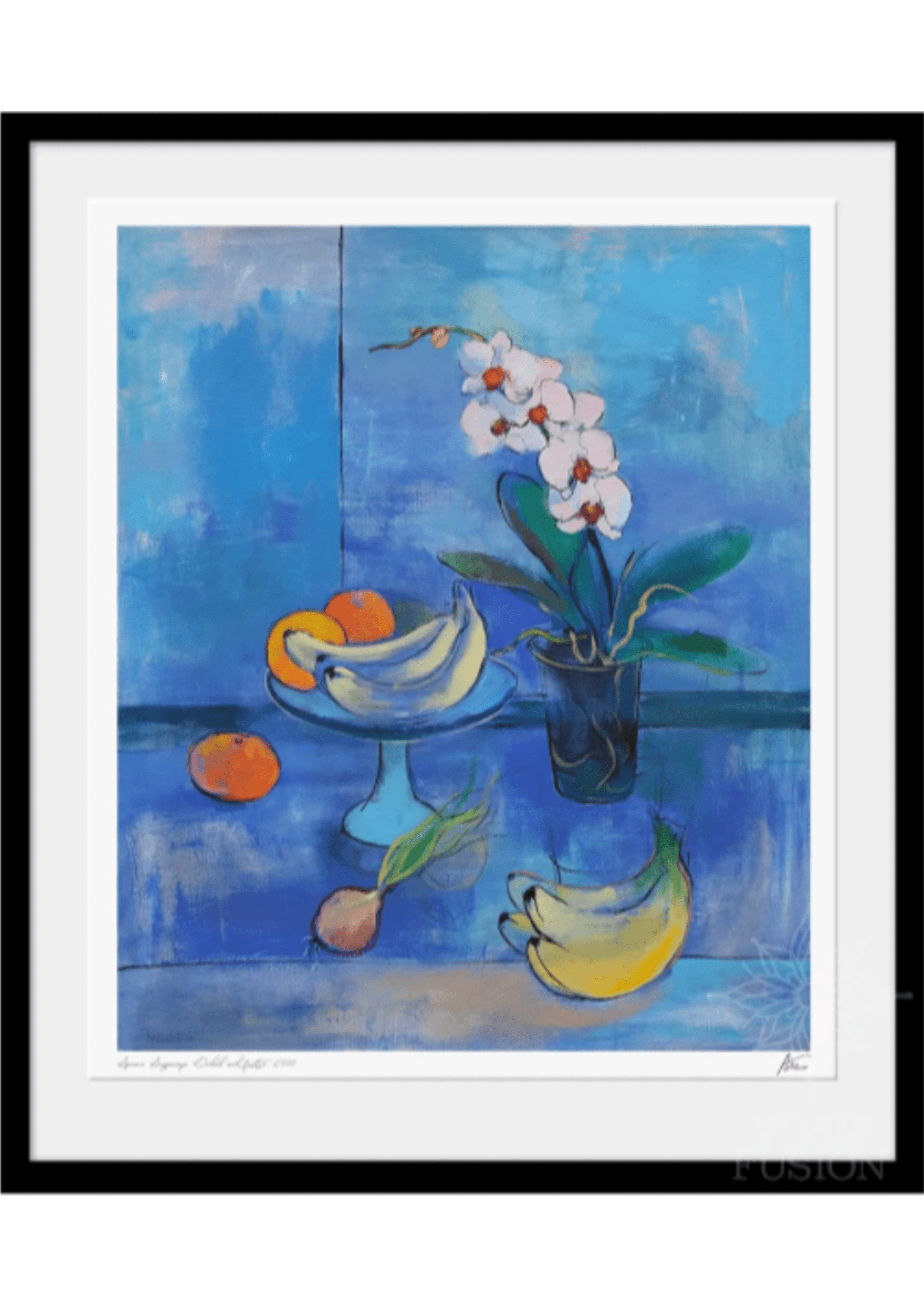 Orchid and fruits